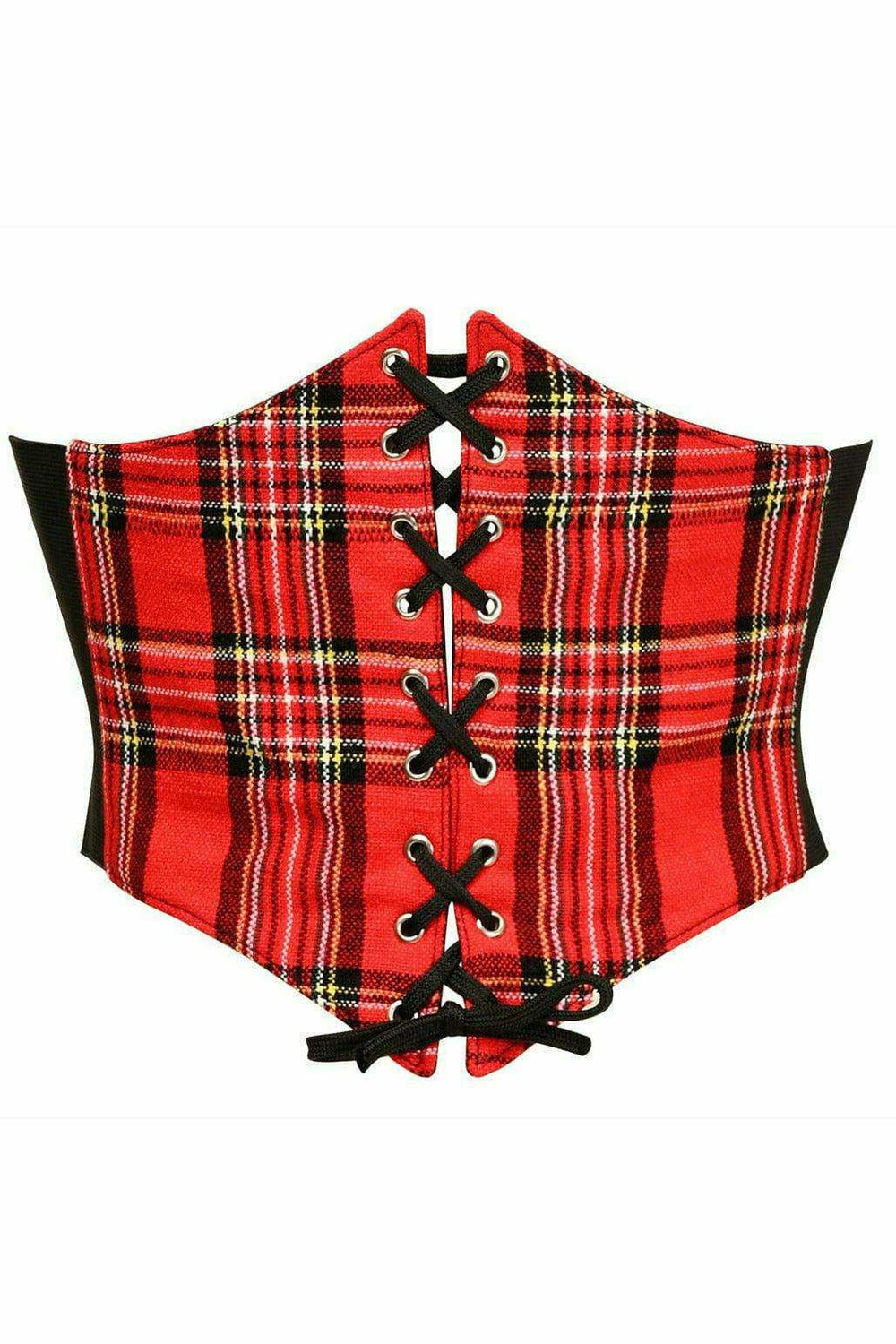 Daisy Corsets Lavish Red Plaid Corset Belt Cincher - Daisy Corsets - Flyclothing LLC