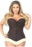 Daisy Corsets Lavish Dark Brown Lace Overbust Corset w/Zipper - Daisy Corsets - Flyclothing LLC