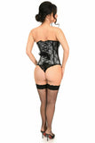 Daisy Corsets Lavish Black Skull Print Underwire Open Cup Underbust Corset - Daisy Corsets