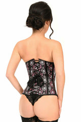 Lavish Skull Print Underwire Open Cup Underbust Corset - Daisy Corsets - Flyclothing LLC