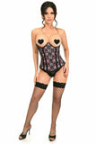 Daisy Corsets Lavish Skull Print Underwire Open Cup Underbust Corset - Daisy Corsets