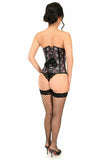 Daisy Corsets Lavish Skull Print Underwire Open Cup Underbust Corset - Daisy Corsets