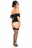 Daisy Corsets Lavish Sheer Black Lace Underbust Underwire Corset w/Ruffle Sleeve - Daisy Corsets