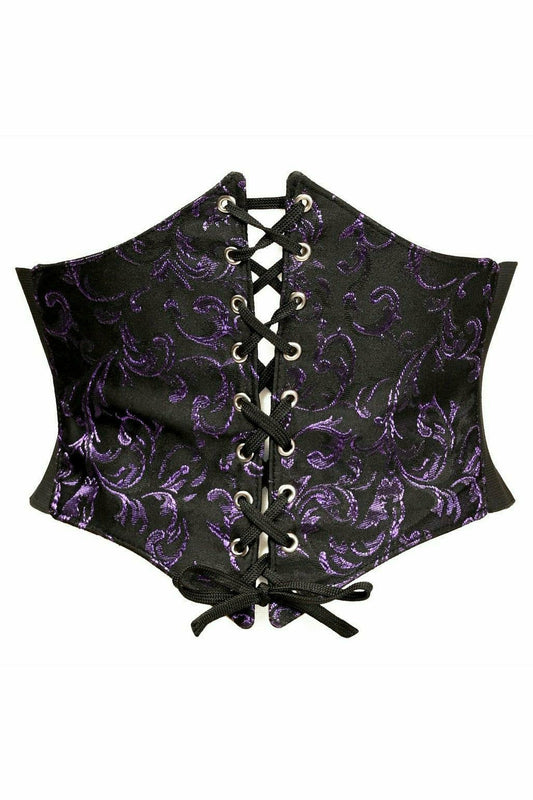 Daisy Corsets Lavish Black/Purple Brocade Corset Belt Cincher