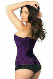 Daisy Corsets Lavish Dark Purple Lace Overbust Corset w/Zipper - Daisy Corsets - Flyclothing LLC