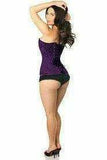 Daisy Corsets Lavish Dark Purple Lace Overbust Corset w/Zipper - Daisy Corsets - Flyclothing LLC