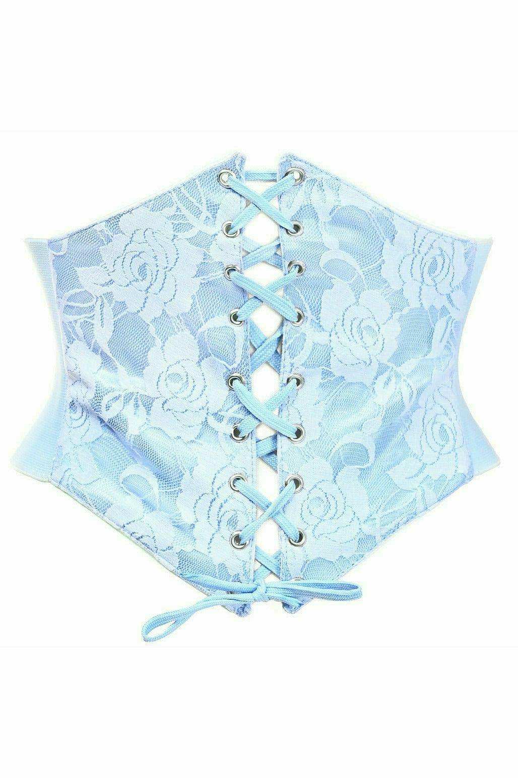 Daisy Corsets Lavish Lt Blue Lace Corset Belt Cincher - Daisy Corsets - Flyclothing LLC