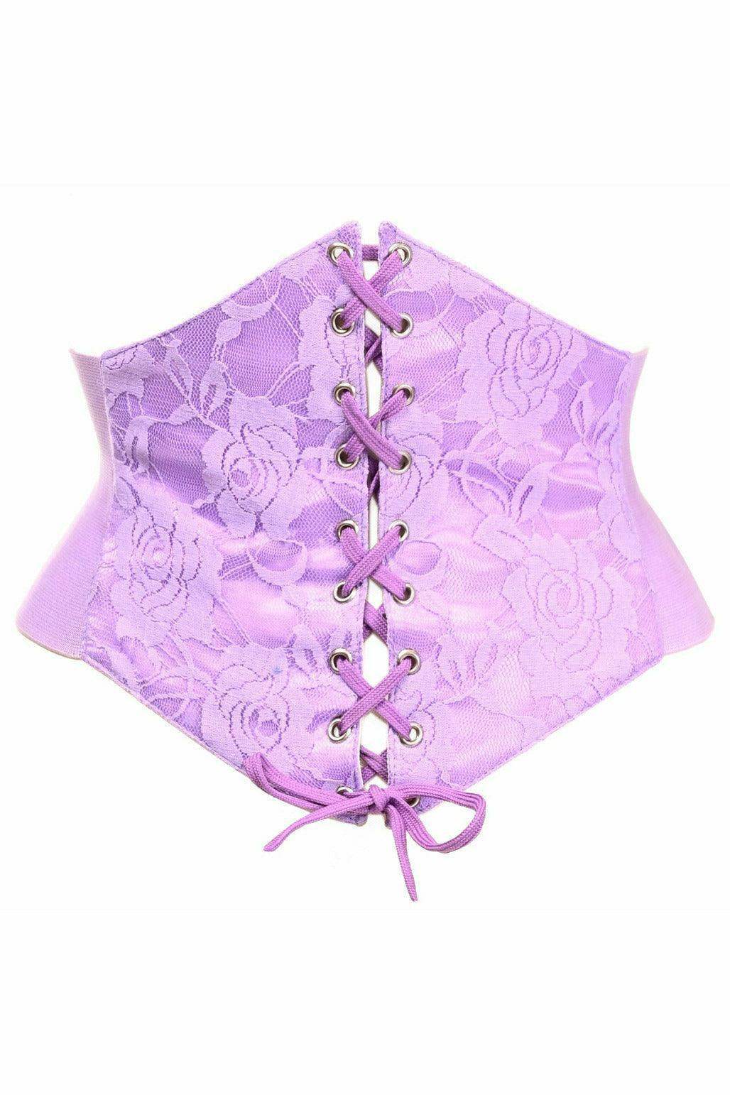 Lavish Lt Purple Lace Corset Belt Cincher - Daisy Corsets - Flyclothing LLC