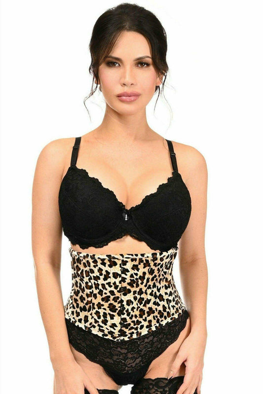 Daisy Corsets Lavish Leopard Velvet Mini Cincher Corset - Daisy Corsets - Flyclothing LLC