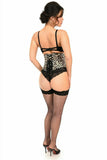 Daisy Corsets Lavish Leopard Velvet Mini Cincher Corset - Daisy Corsets