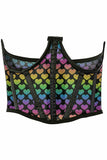Daisy Corsets Lavish Rainbow Hearts Mesh Open Cup Waist Cincher - Daisy Corsets