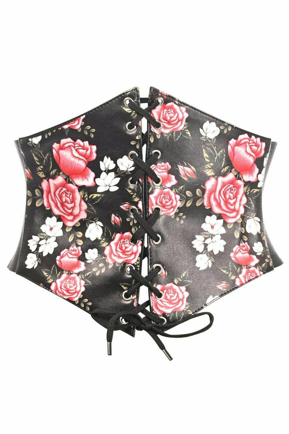 Daisy Corsets Lavish Floral Print Lace-Up Corset Belt Cincher - Daisy Corsets