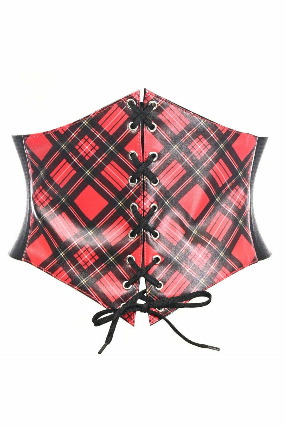 Daisy Corsets Lavish Red Plaid School Girl Lace-Up Corset Belt Cincher - Daisy Corsets
