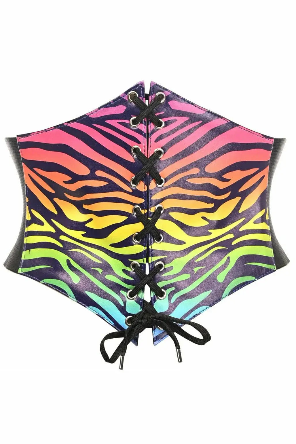 Daisy Corsets Lavish Rainbow Animal Print Lace-Up Corset Belt Cincher - Daisy Corsets - Flyclothing LLC