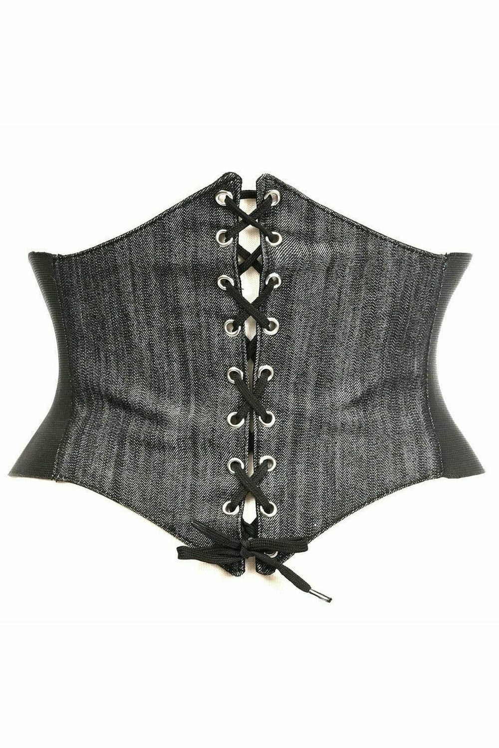 Daisy Corsets Lavish Black Denim Corset Belt Cincher - Daisy Corsets
