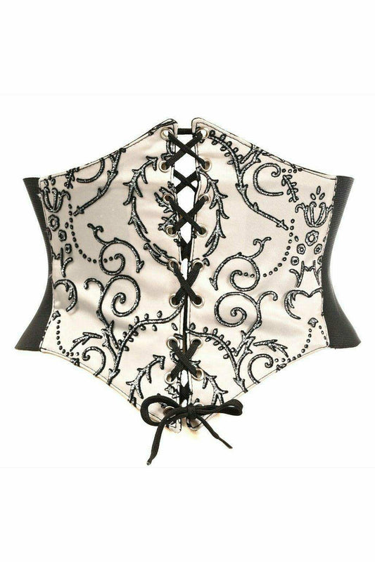 Daisy Corsets Lavish Ivory Embroidered Corset Belt Cincher - Daisy Corsets - Flyclothing LLC