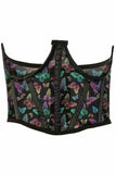 Daisy Corsets Lavish Neon Butterfly Print Mesh Open Cup Waist Cincher - Daisy Corsets