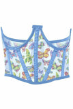 Daisy Corsets Lavish Butterfly Print Mesh Open Cup Waist Cincher - Daisy Corsets
