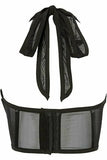 Lavish Black Mesh Underwire Cincher w/Built In Halter Top - Daisy Corsets
