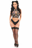 Daisy Corsets Lavish Multi Butterflies Mesh Underwire Cincher w/Built In Halter Top - Daisy Corsets