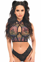 Daisy Corsets Lavish Rainbow Stars Mesh Underwire Cincher w/Built In Halter Top - Daisy Corsets