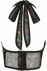 Lavish Neon Butterfly Mesh Underwire Cincher w/Built In Halter Top - Daisy Corsets - Flyclothing LLC