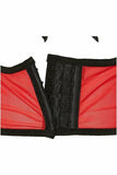 Lavish Red Mesh Underwire Cincher w/Built In Halter Top - Daisy Corsets