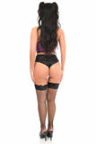 Daisy Corsets Lavish Neon Purple Underwire Open Cup Mesh Cincher w/Criss Cross Back - Daisy Corsets