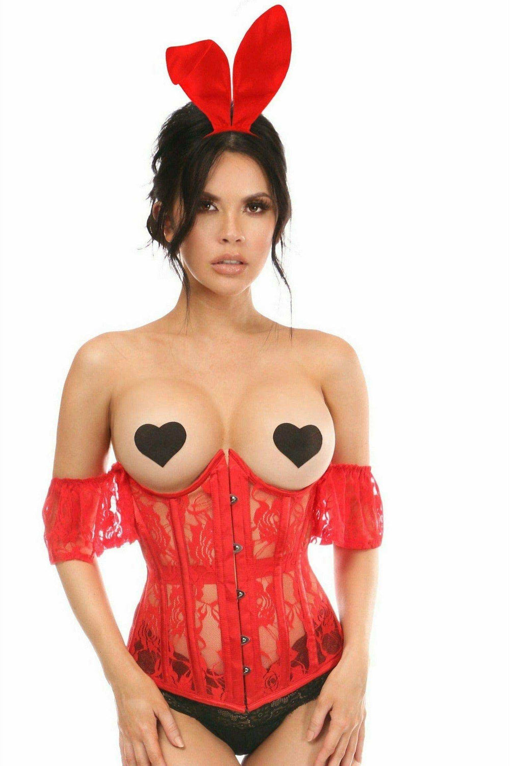 Daisy Corsets Lavish 3 PC Sexy Red Bunny Corset Costume - Daisy Corsets - Flyclothing LLC