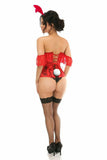 Daisy Corsets Lavish 3 PC Sexy Red Bunny Corset Costume - Daisy Corsets