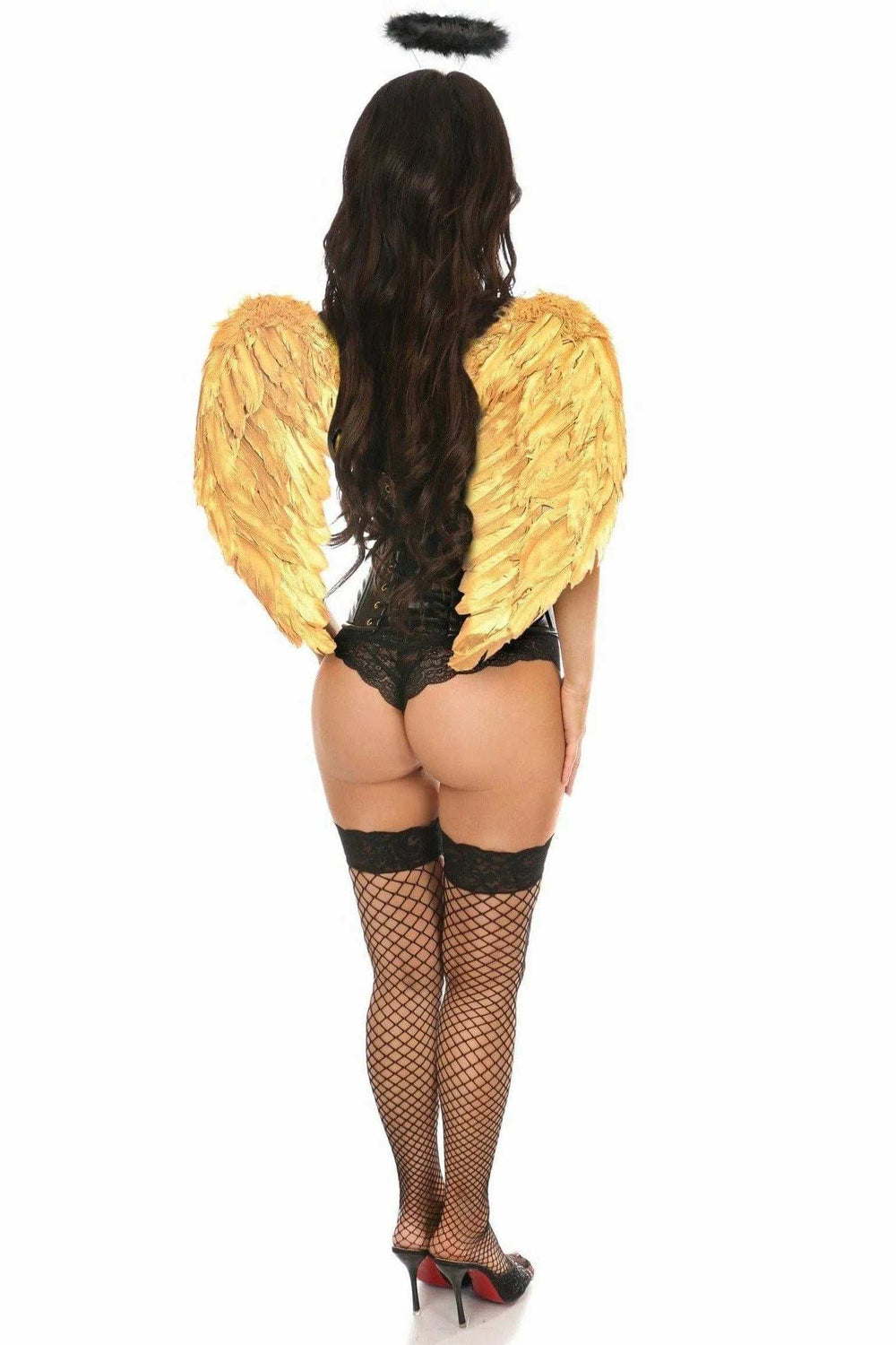 Daisy Corsets Lavish 3 PC Golden Gothic Angel Corset Costume - Daisy Corsets - Flyclothing LLC