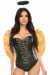 Daisy Corsets Lavish 3 PC Golden Gothic Angel Corset Costume - Daisy Corsets