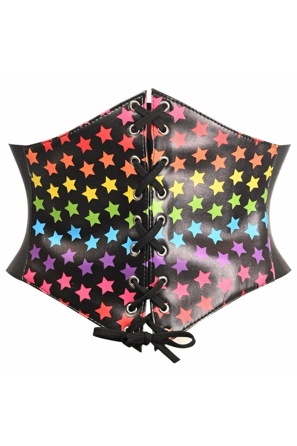 Lavish Rainbow Stars Lace-Up Corset Belt Cincher - Daisy Corsets
