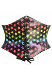 Lavish Rainbow Stars Lace-Up Corset Belt Cincher - Daisy Corsets