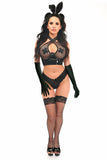 Lavish 4 PC Vinyl Vixen Bunny Corset Costume - Daisy Corsets