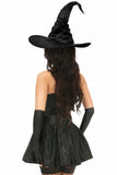 Lavish 4 PC Black Lace Witch Corset Costume - Daisy Corsets