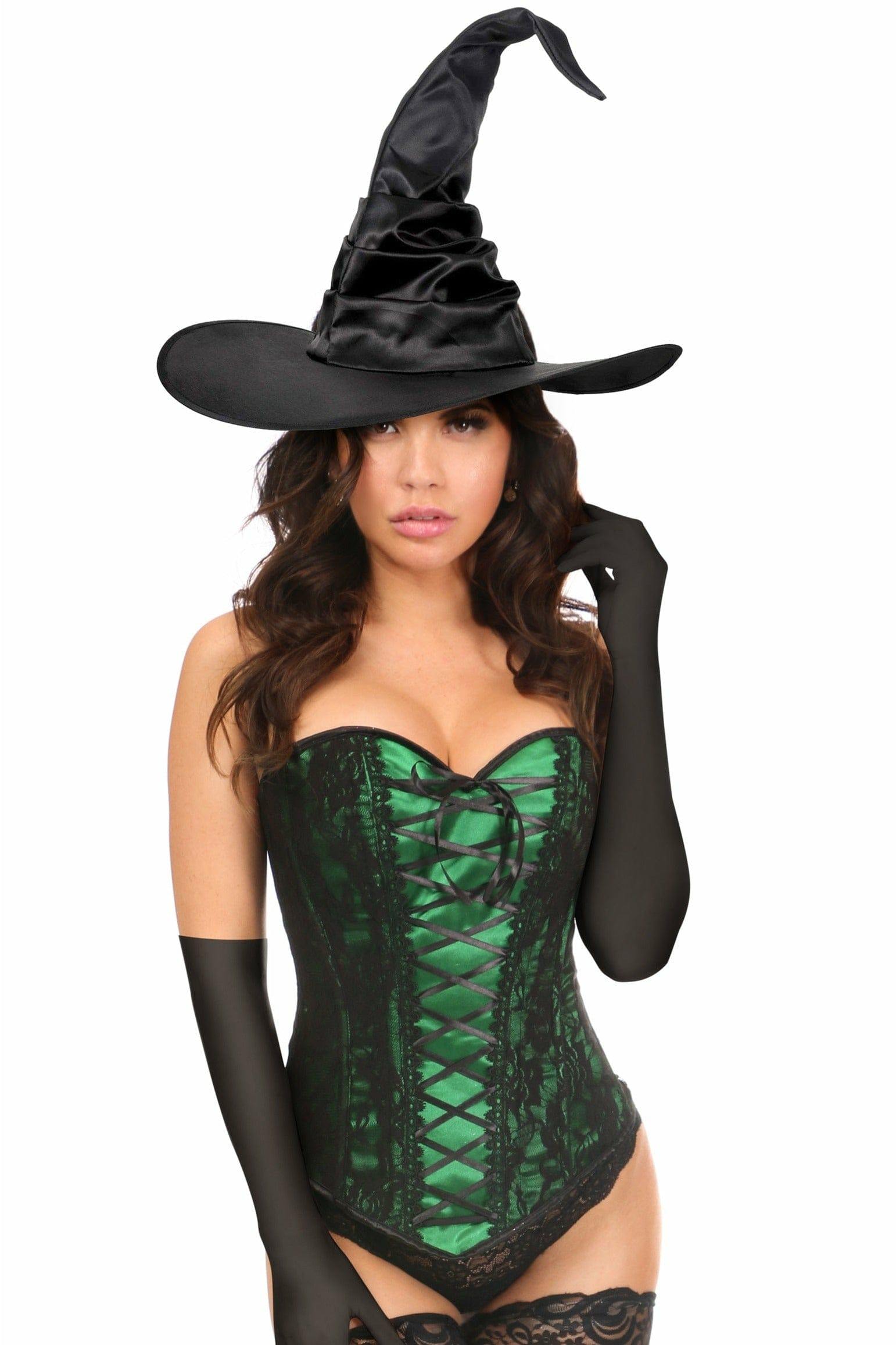 Daisy Corsets Lavish 3 PC Green Lace Witch Corset Costume