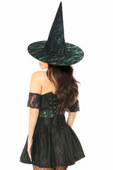 Lavish 3 PC Green Lace Off The Shoulder Witch Corset Costume - Flyclothing LLC