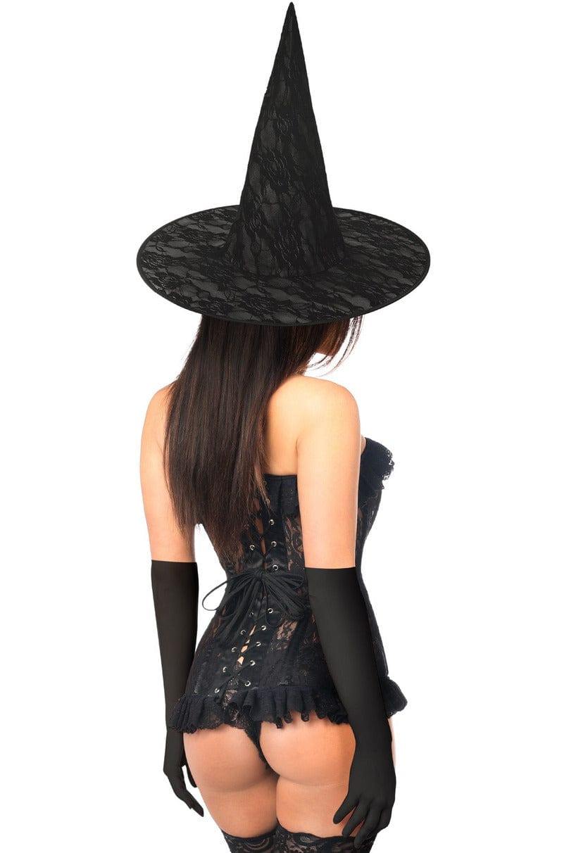 Daisy Corsets Lavish 3 PC Sheer Lace Witch Corset Costume - Daisy Corsets