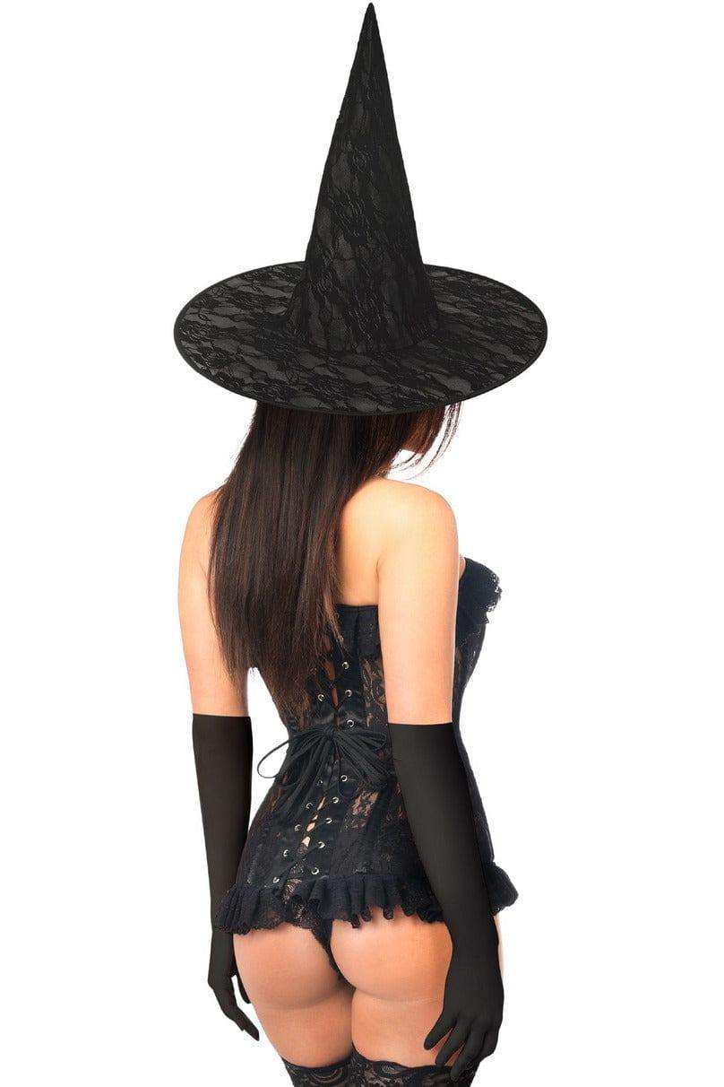 Daisy Corsets Lavish 3 PC Sheer Lace Witch Corset Costume - Daisy Corsets - Flyclothing LLC