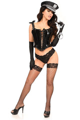 Daisy Corsets Lavish 4 PC Vinyl Cop Corset Costume - Daisy Corsets