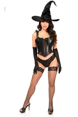Daisy Corsets Lavish 3 PC Faux Leather Witch Corset Costume - Daisy Corsets