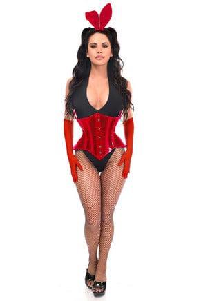 Daisy Corsets Lavish 4 PC Red Festival Bunny Corset Costume - Daisy Corsets