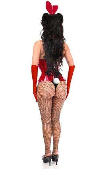 Daisy Corsets Lavish 4 PC Red Festival Bunny Corset Costume - Daisy Corsets - Flyclothing LLC