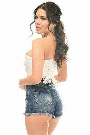 Daisy Corsets Lavish White Brocade Corset - Daisy Corsets - Flyclothing LLC