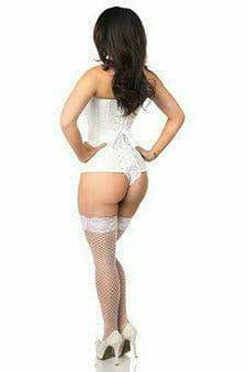 Daisy Corsets Lavish White Brocade Corset - Daisy Corsets - Flyclothing LLC