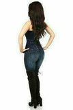 Daisy Corsets Lavish Navy Blue Lace Overbust Corset w/Zipper - Daisy Corsets - Flyclothing LLC