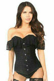 Daisy Corsets Lavish Black Lace Off-The-Shoulder Corset - Daisy Corsets - Flyclothing LLC