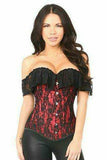 Daisy Corsets Lavish Red Lace Off-The-Shoulder Corset - Daisy Corsets - Flyclothing LLC