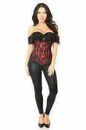Daisy Corsets Lavish Red Lace Off-The-Shoulder Corset - Daisy Corsets - Flyclothing LLC